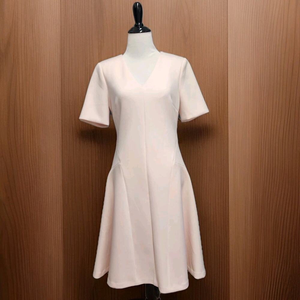 Calvin Klein Scuba Knit Pink Fit & Flare Dress Size 4